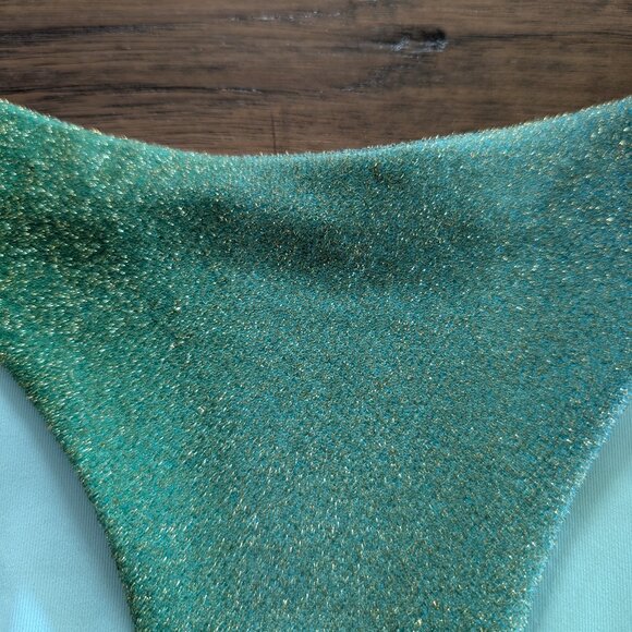 aerie sparkle cheeky scoop bikini green size small - Picture 5 of 16